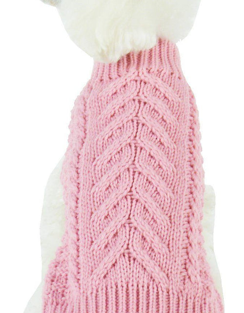 Load image into Gallery viewer, Pet Life ® 'Swivel-Swirl' Heavy Cable Knitted Fashion Designer Dog Sweater
