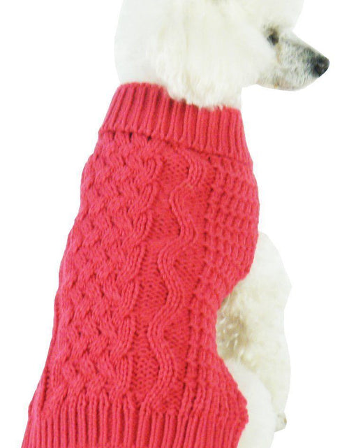Load image into Gallery viewer, Pet Life ® 'Swivel-Swirl' Heavy Cable Knitted Fashion Designer Dog Sweater
