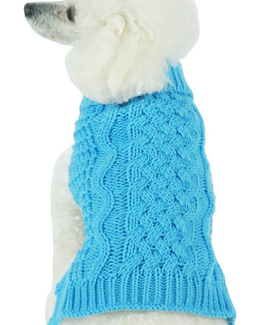 Load image into Gallery viewer, Pet Life ® 'Swivel-Swirl' Heavy Cable Knitted Fashion Designer Dog Sweater
