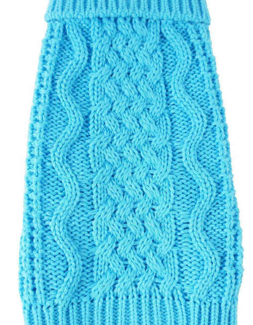 Load image into Gallery viewer, Pet Life ® 'Swivel-Swirl' Heavy Cable Knitted Fashion Designer Dog Sweater
