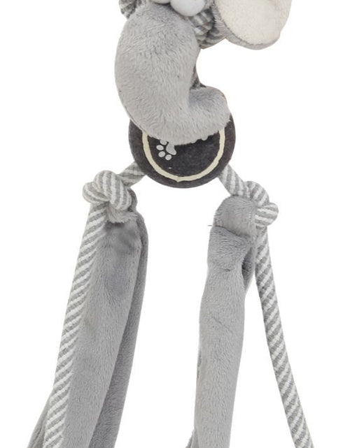 Load image into Gallery viewer, Pet Life ® 'Tennis Pawl' Rope  Squeaker and Crinkle Tennis Dog Toy
