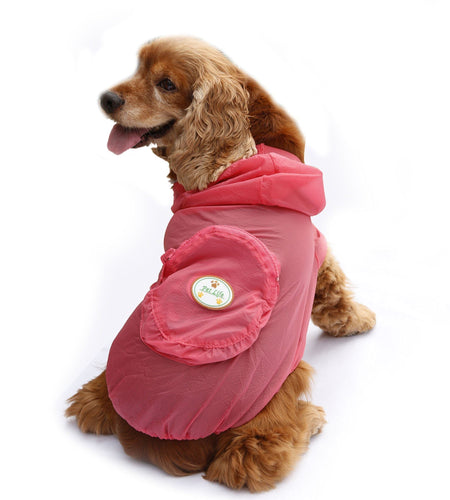 Pet Life ® 'Thunder Paw' Ultimate Waterproof Collapsible Multi-Adjustable Travel Dog Raincoat