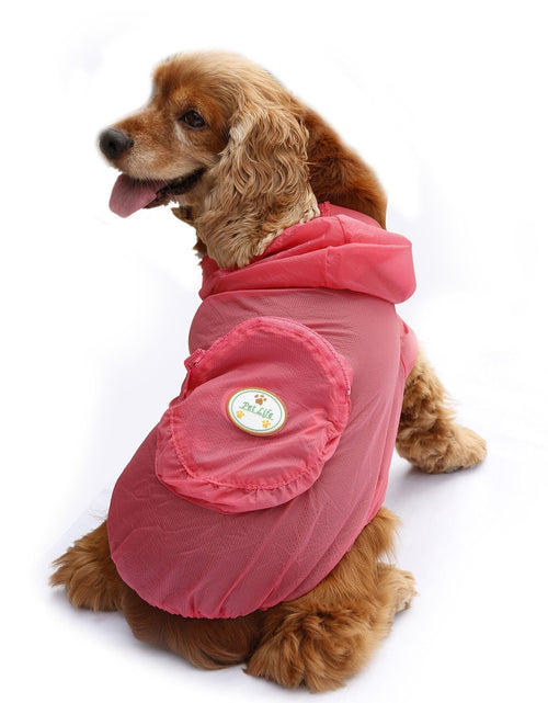 Load image into Gallery viewer, Pet Life ® 'Thunder Paw' Ultimate Waterproof Collapsible Multi-Adjustable Travel Dog Raincoat
