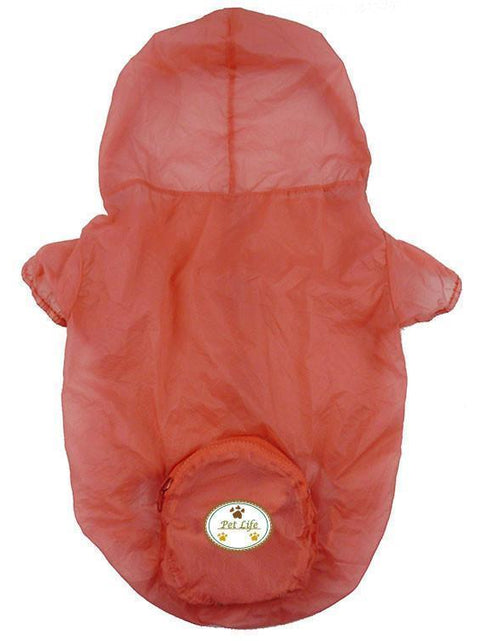 Load image into Gallery viewer, Pet Life ® 'Thunder Paw' Ultimate Waterproof Collapsible Multi-Adjustable Travel Dog Raincoat
