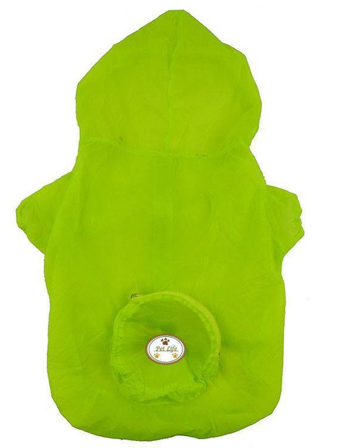 Load image into Gallery viewer, Pet Life ® 'Thunder Paw' Ultimate Waterproof Collapsible Multi-Adjustable Travel Dog Raincoat
