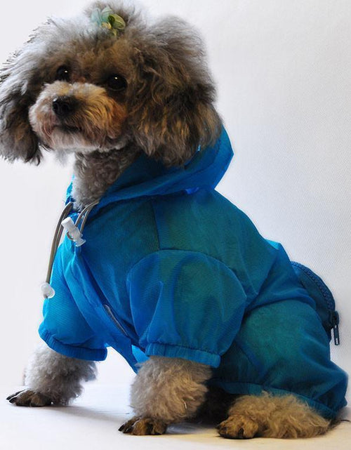 Load image into Gallery viewer, Pet Life ® 'Thunder Paw' Ultimate Waterproof Collapsible Multi-Adjustable Travel Dog Raincoat
