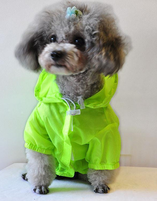 Load image into Gallery viewer, Pet Life ® 'Thunder Paw' Ultimate Waterproof Collapsible Multi-Adjustable Travel Dog Raincoat
