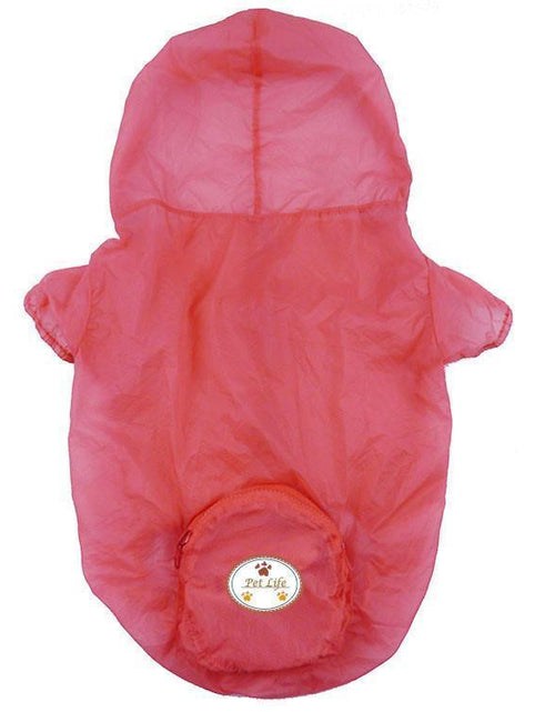 Load image into Gallery viewer, Pet Life ® 'Thunder Paw' Ultimate Waterproof Collapsible Multi-Adjustable Travel Dog Raincoat
