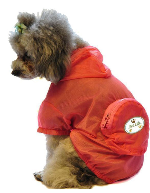 Load image into Gallery viewer, Pet Life ® 'Thunder Paw' Ultimate Waterproof Collapsible Multi-Adjustable Travel Dog Raincoat
