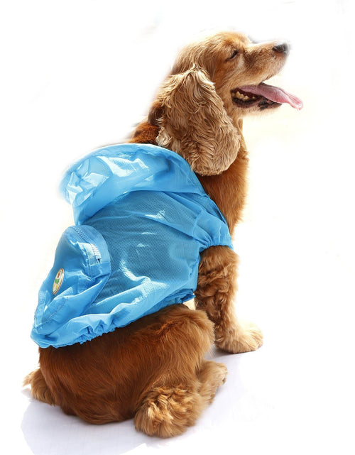 Load image into Gallery viewer, Pet Life ® 'Thunder Paw' Ultimate Waterproof Collapsible Multi-Adjustable Travel Dog Raincoat
