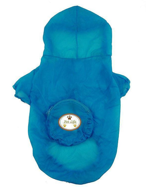 Load image into Gallery viewer, Pet Life ® 'Thunder Paw' Ultimate Waterproof Collapsible Multi-Adjustable Travel Dog Raincoat
