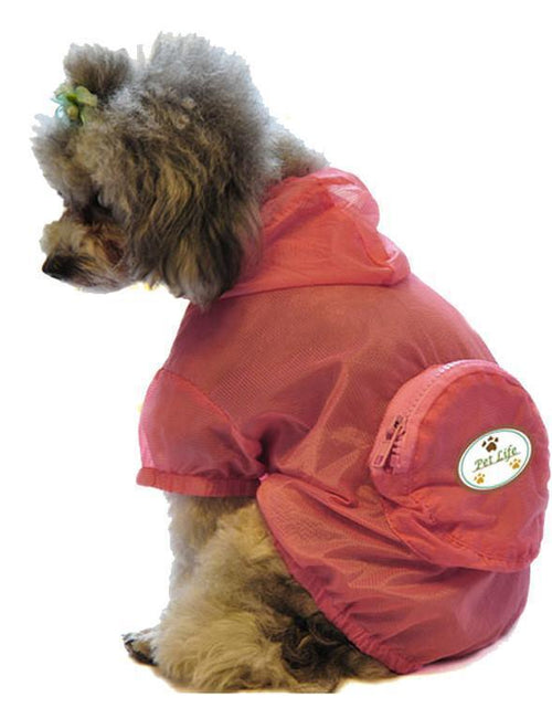 Load image into Gallery viewer, Pet Life ® 'Thunder Paw' Ultimate Waterproof Collapsible Multi-Adjustable Travel Dog Raincoat
