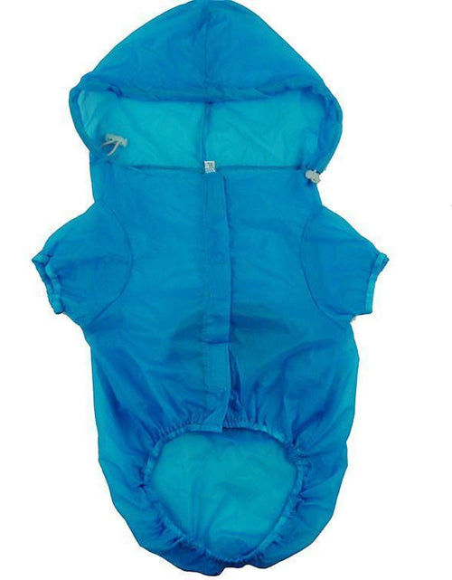 Load image into Gallery viewer, Pet Life ® 'Thunder Paw' Ultimate Waterproof Collapsible Multi-Adjustable Travel Dog Raincoat
