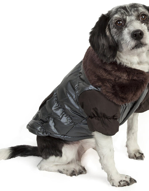 Load image into Gallery viewer, Pet Life ® Track-Collared' Metallic Ultra Fur 3M Insulated Pet Dog Jacket
