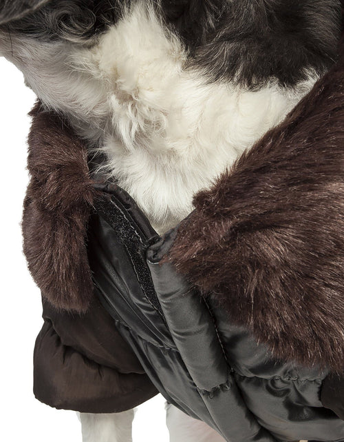Load image into Gallery viewer, Pet Life ® Track-Collared' Metallic Ultra Fur 3M Insulated Pet Dog Jacket
