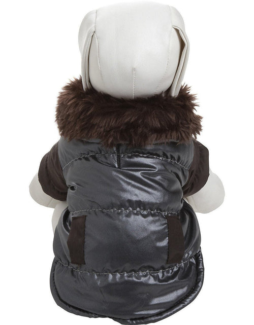 Load image into Gallery viewer, Pet Life ® Track-Collared' Metallic Ultra Fur 3M Insulated Pet Dog Jacket
