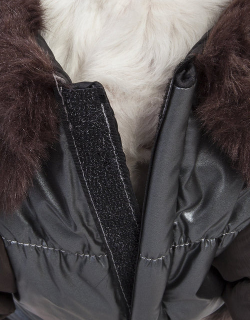 Load image into Gallery viewer, Pet Life ® Track-Collared' Metallic Ultra Fur 3M Insulated Pet Dog Jacket
