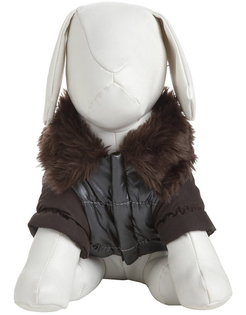 Load image into Gallery viewer, Pet Life ® Track-Collared' Metallic Ultra Fur 3M Insulated Pet Dog Jacket
