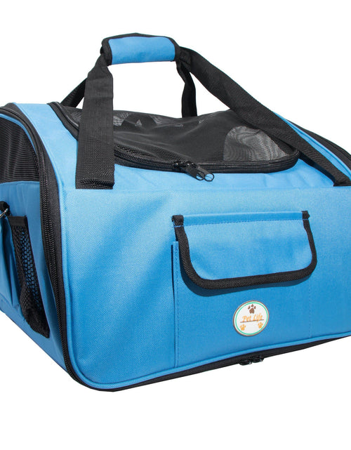 Load image into Gallery viewer, Pet Life ® 'Ultra-Lock' Collapsible Safety Travel Wire Folding Pet Dog Carseat Car Seat Carrier crate
