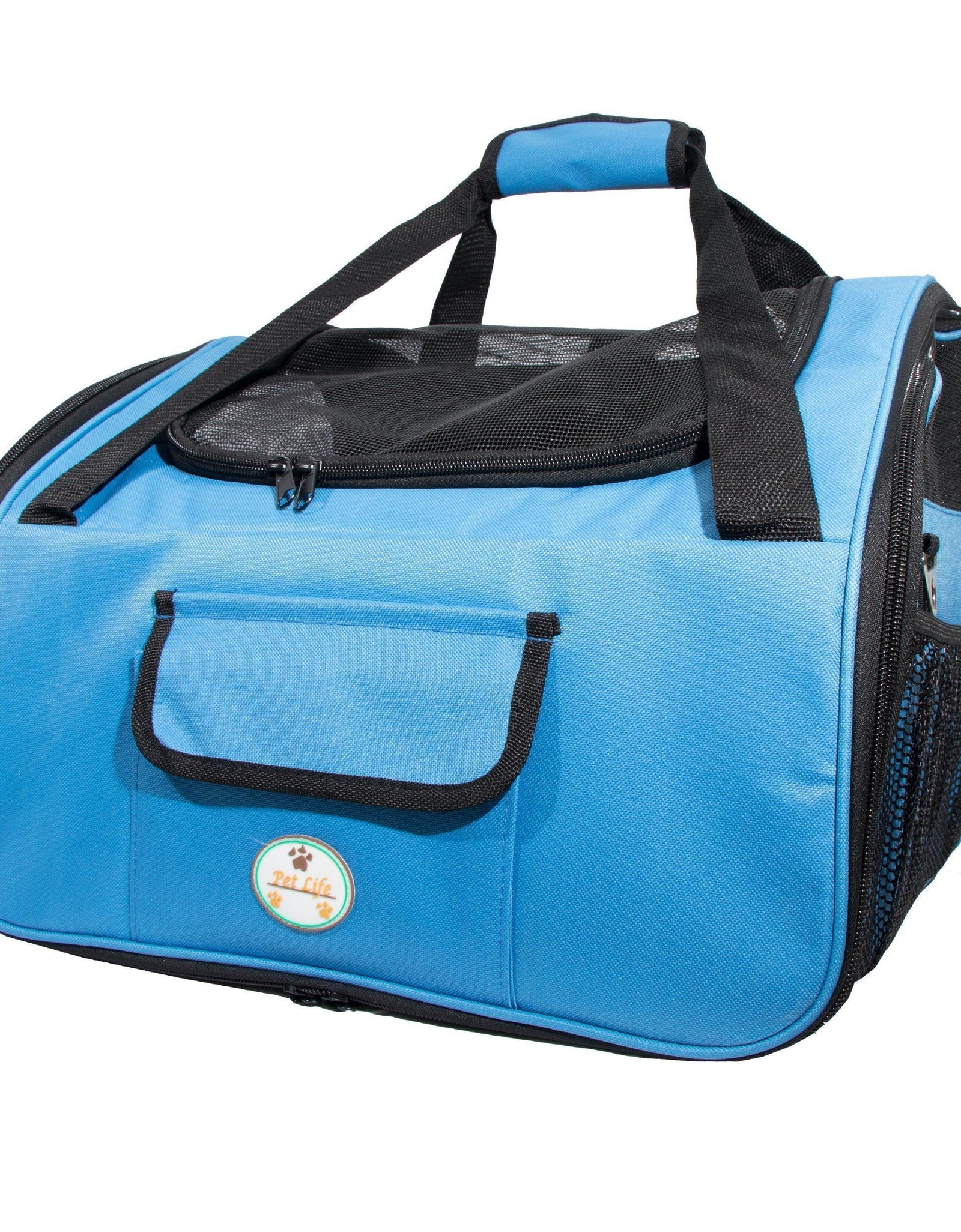 Pet Life ® 'Ultra-Lock' Collapsible Safety Travel Wire Folding Pet Dog Carseat Car Seat Carrier crate
