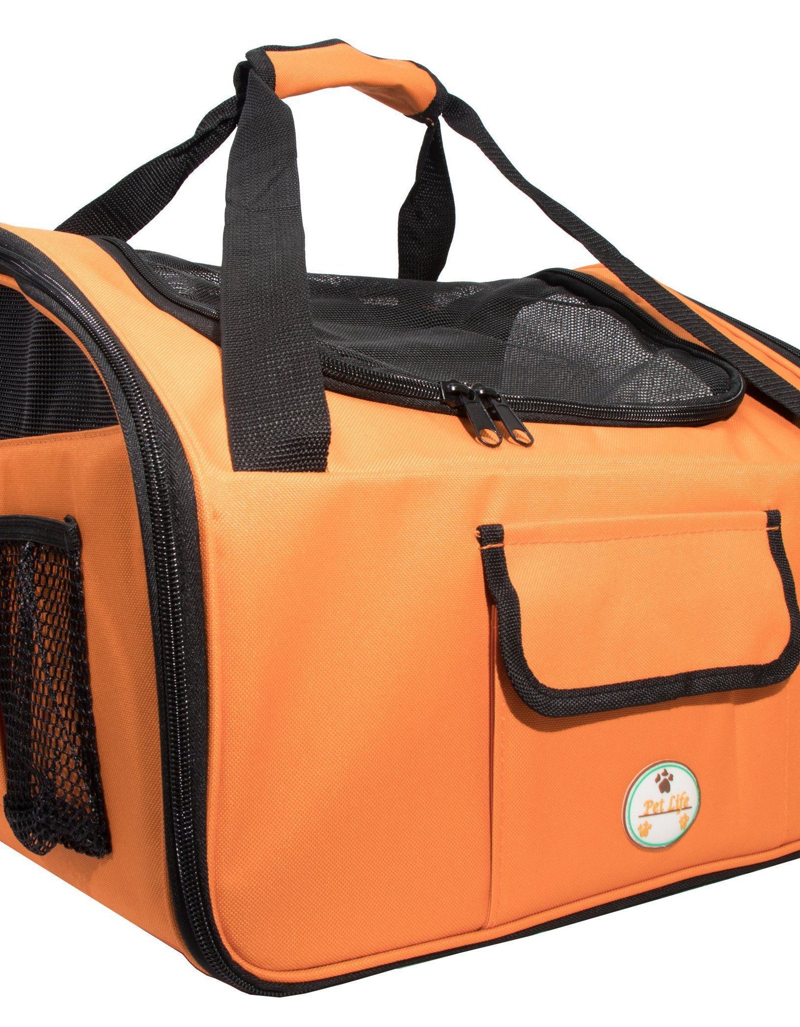 Pet Life ® 'Ultra-Lock' Collapsible Safety Travel Wire Folding Pet Dog Carseat Car Seat Carrier crate