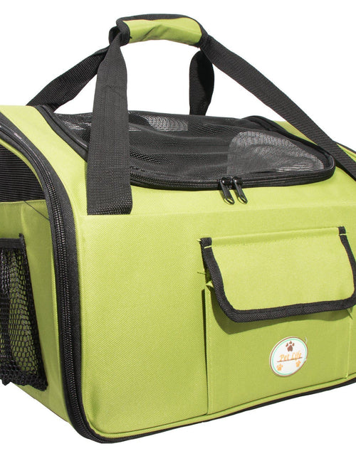 Load image into Gallery viewer, Pet Life ® 'Ultra-Lock' Collapsible Safety Travel Wire Folding Pet Dog Carseat Car Seat Carrier crate
