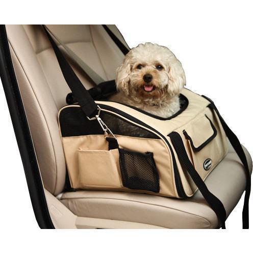 Load image into Gallery viewer, Pet Life ® 'Ultra-Lock' Collapsible Safety Travel Wire Folding Pet Dog Carseat Car Seat Carrier crate
