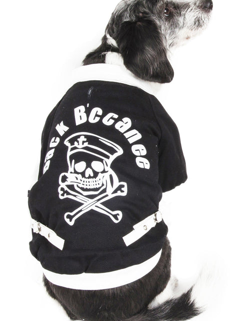 Load image into Gallery viewer, Pet Life ® 'Varsity-Barkcity' Buckled Collared Dog Coat Jacket
