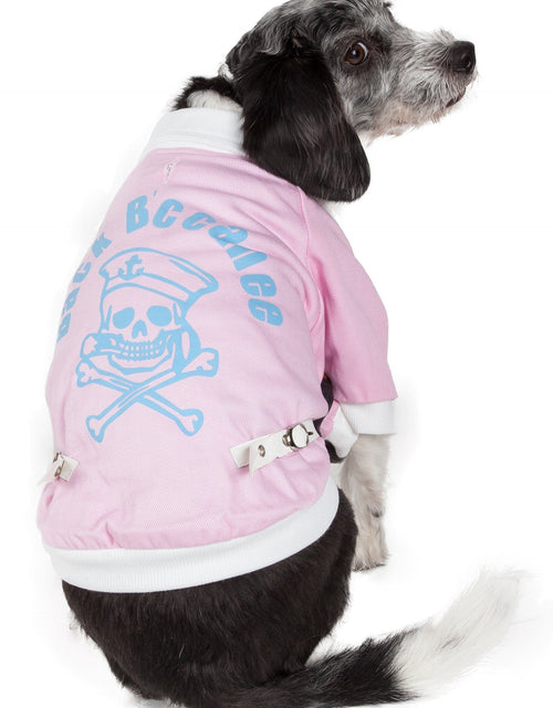 Load image into Gallery viewer, Pet Life ® 'Varsity-Barkcity' Buckled Collared Dog Coat Jacket
