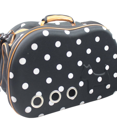 Pet Life ® 'Venta-shell' Airline Approved Perforated Dotted Collapsible Military Grade Fashion Designer Pet Dog Carrier Crate