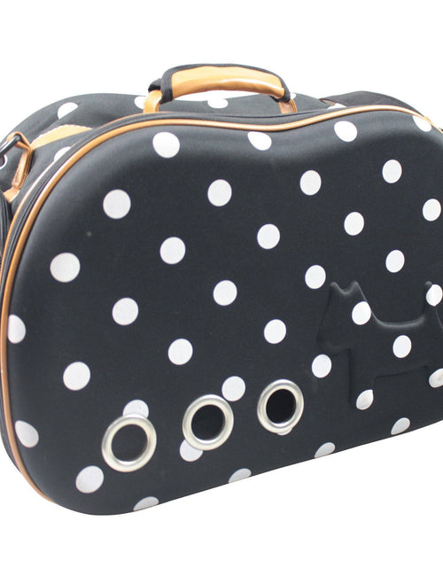 Load image into Gallery viewer, Pet Life ® 'Venta-shell' Airline Approved Perforated Dotted Collapsible Military Grade Fashion Designer Pet Dog Carrier Crate
