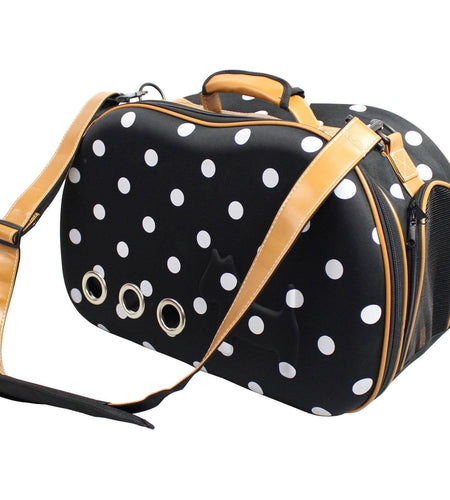 Pet Life ® 'Venta-shell' Airline Approved Perforated Dotted Collapsible Military Grade Fashion Designer Pet Dog Carrier Crate