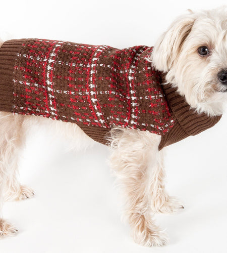 Pet Life ® Vintage Symphony Static Fashion Knitted Designer Dog Sweater