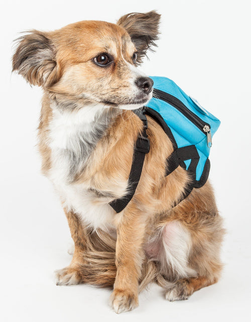 Load image into Gallery viewer, Pet Life ® 'Waggler Hobbler' Large-Pocketed Animated Fashion Dog Harness Backpack
