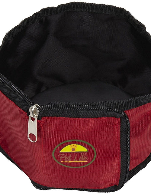Load image into Gallery viewer, Pet Life ® Wallet Folding Waterproof Zippered Folding Pet Travel Cat and Dog Bowl
