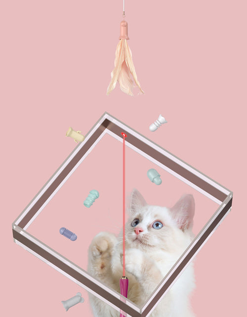 Load image into Gallery viewer, Pet Life ® 'Wander-cat' Customizeable and Extendable 10-in-1 Attachment Laser Cat Teaser
