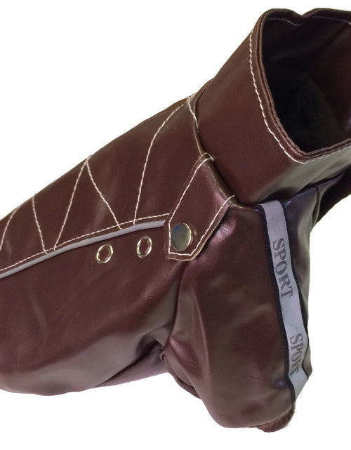 Load image into Gallery viewer, Pet Life ® 'Wuff-Rider' Fashion Suede Stitched Dog Jacket

