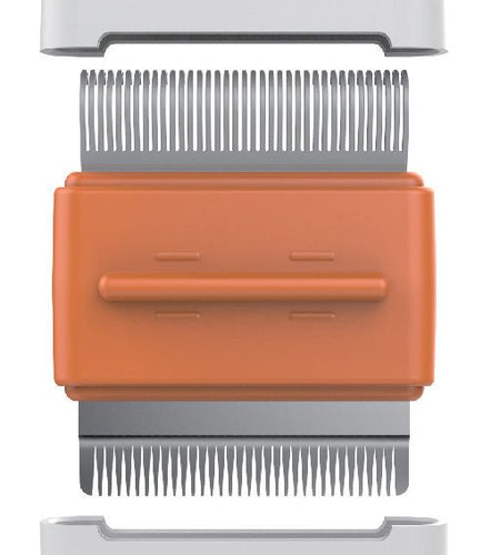 Pet Life ® 'Zipocket' 2-in-1 Underake and Stainless Steel Travel Grooming Pet Comb
