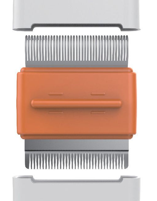 Load image into Gallery viewer, Pet Life ® 'Zipocket' 2-in-1 Underake and Stainless Steel Travel Grooming Pet Comb
