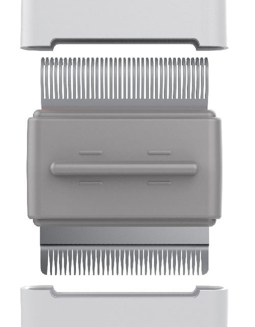 Load image into Gallery viewer, Pet Life ® 'Zipocket' 2-in-1 Underake and Stainless Steel Travel Grooming Pet Comb
