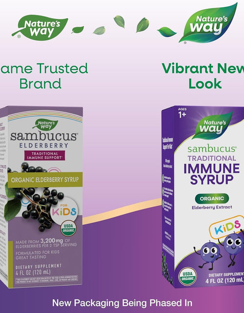 Load image into Gallery viewer, Nature's Way Sambucus Kids Organic Elderberry Syrup Berry Flavor 4 Fl Oz
