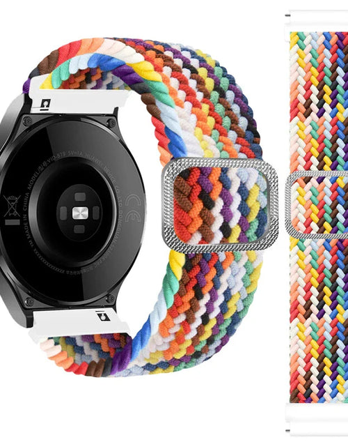Load image into Gallery viewer, MVSSAT Braided Magnetic Buckle Watch Band 22mm Rainbow
