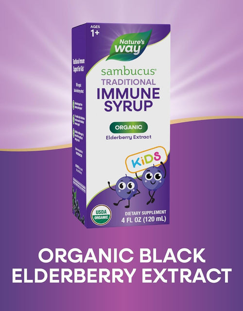 Load image into Gallery viewer, Nature's Way Sambucus Kids Organic Elderberry Syrup Berry Flavor 4 Fl Oz
