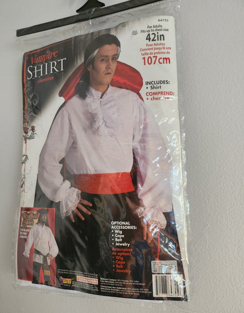 Load image into Gallery viewer, Forum Novelties Men's Vampire Pirate Shirt Chemise White One Size
