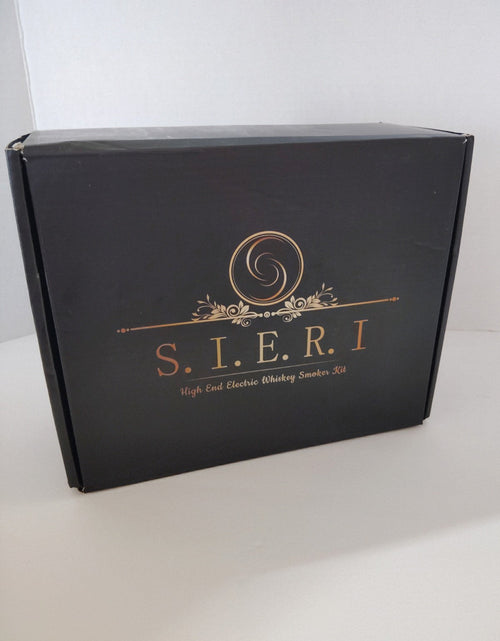 Load image into Gallery viewer, S.I.E.R.I. High End Whiskey Smoker Kit Rechargeable Black
