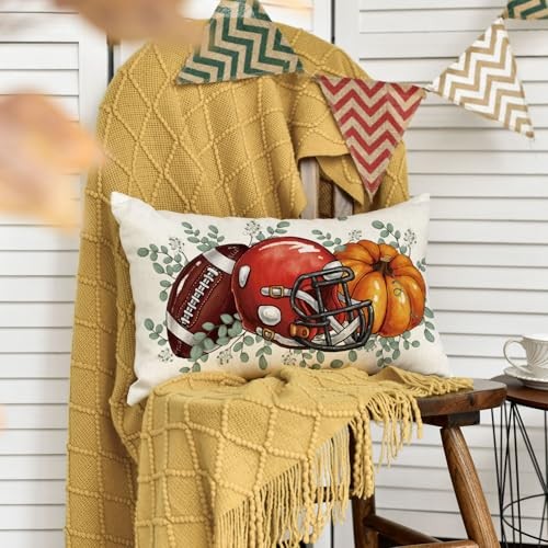 Load image into Gallery viewer, Yxuiyal Fall Pillow Covers 12x20 Inch Plaid Orange Pumpkin Leaf 2 Pack

