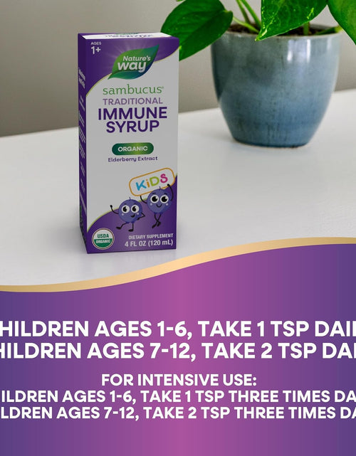 Load image into Gallery viewer, Nature's Way Sambucus Kids Organic Elderberry Syrup Berry Flavor 4 Fl Oz
