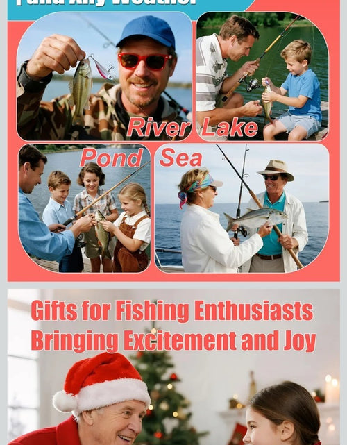 Load image into Gallery viewer, Fishing Advent Calendar 2025 Fishing Lures Kit Red Fish Shape 13.98in
