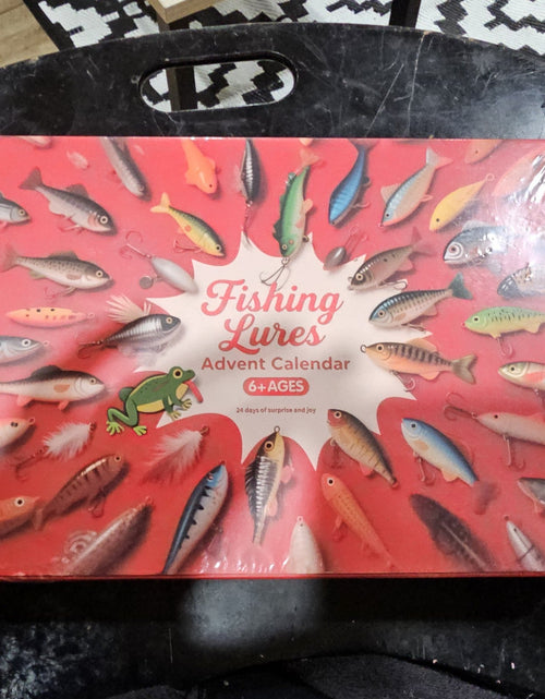 Load image into Gallery viewer, Fishing Advent Calendar 2025 Fishing Lures Kit Red Fish Shape 13.98in
