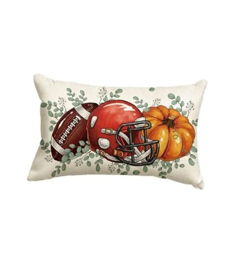 Yxuiyal Fall Pillow Covers 12x20 Inch Plaid Orange Pumpkin Leaf 2 Pack